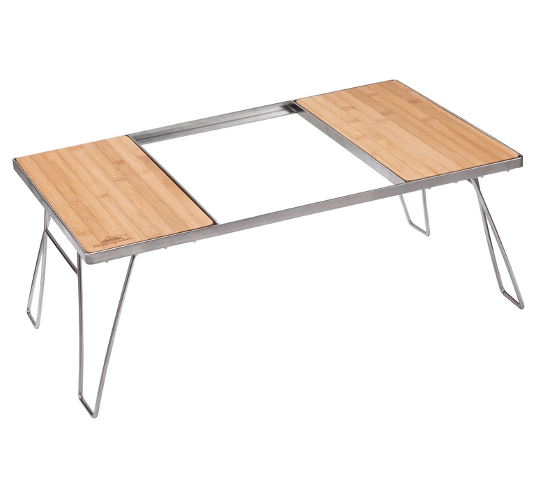 CK-1 Camping IGT Grill Table Foldable w/Storage Bag Stainless Steel