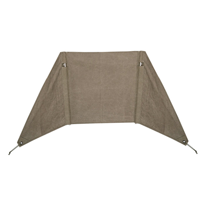 Cortina de lona para campamento B-660, reflector para fogatas con poste de acero inoxidable y estuche de almacenamiento, color caqui 
