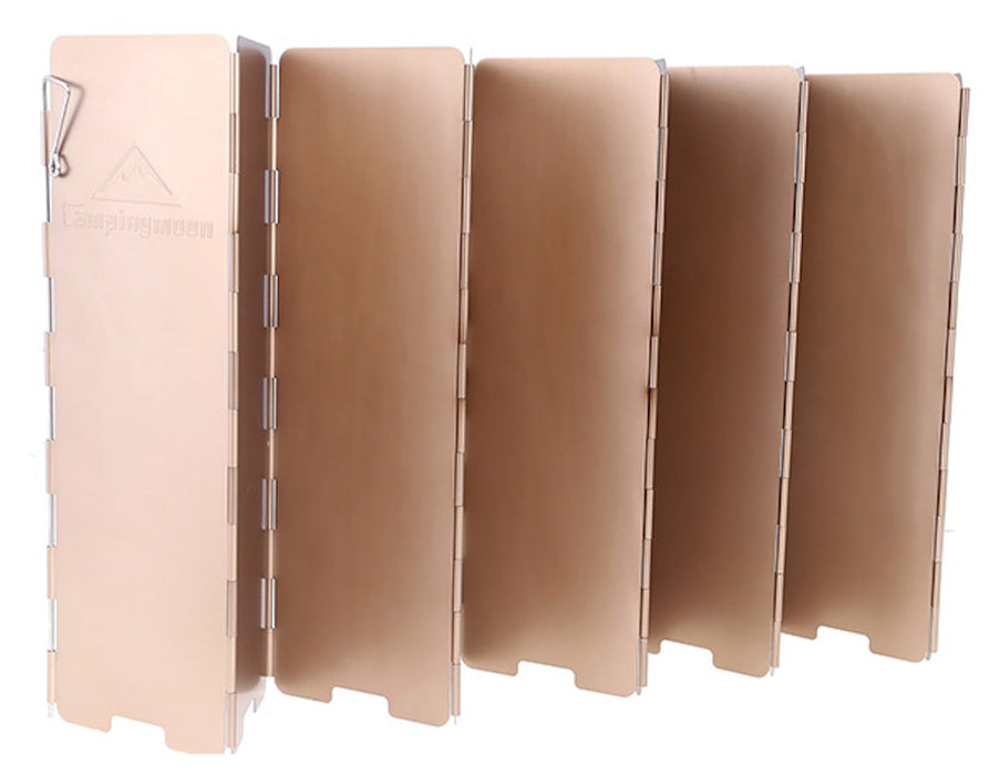 YD-10 10-Plate Foldable Camp Stove Windscreen with Storage Box