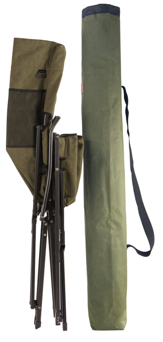 F-1001C-K Foldable Cotton Canvas Camping Chair for Campfire High Back Chair Khaki