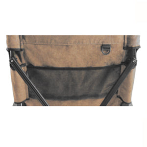 F-1002C-CF Foldable High-Back Low Camping Chair - Cotton Canvas in Coyote Brown