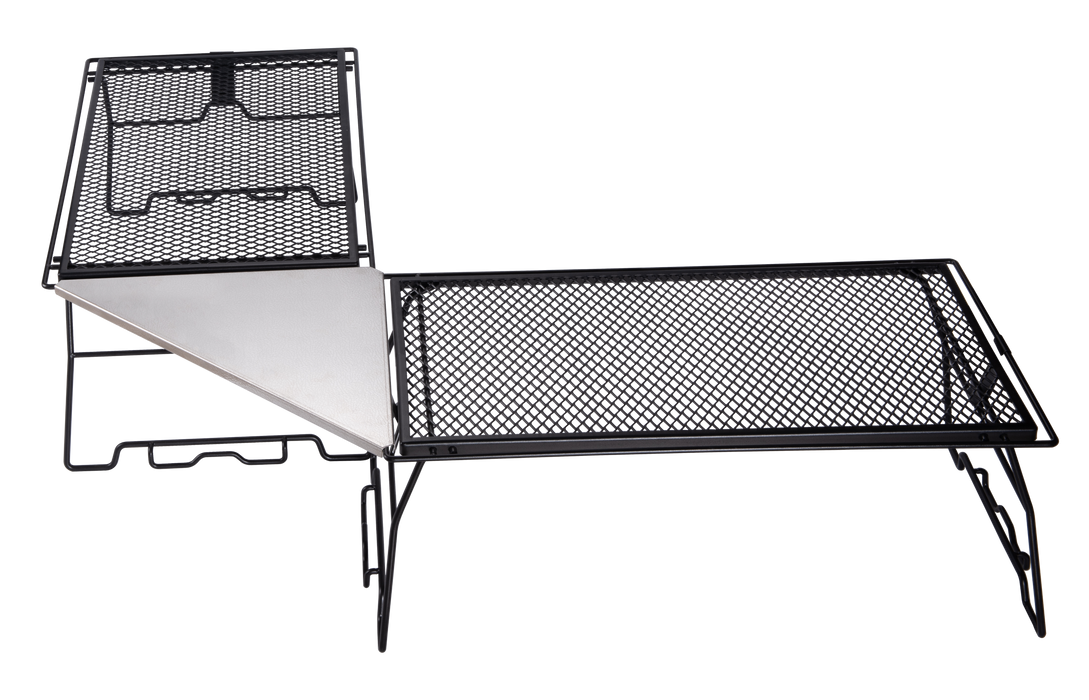T-238 Campfire Grill Storage Rack Camping Grill Steel Foldable Stackable