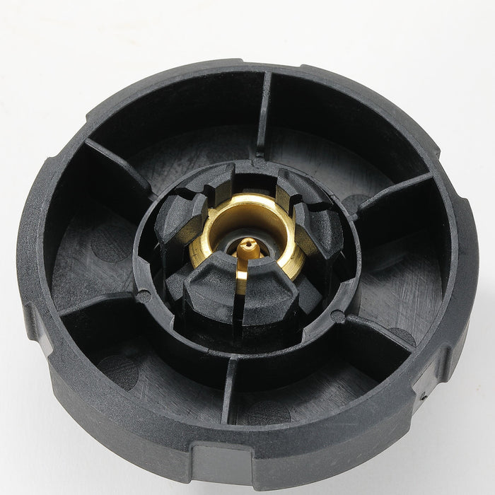 BKZ07 Camp Valve Cartridge Adapter for Easy-Click Bayonet Lock to EN417 Valve 7/16 Inch Screw Thread Connection Black