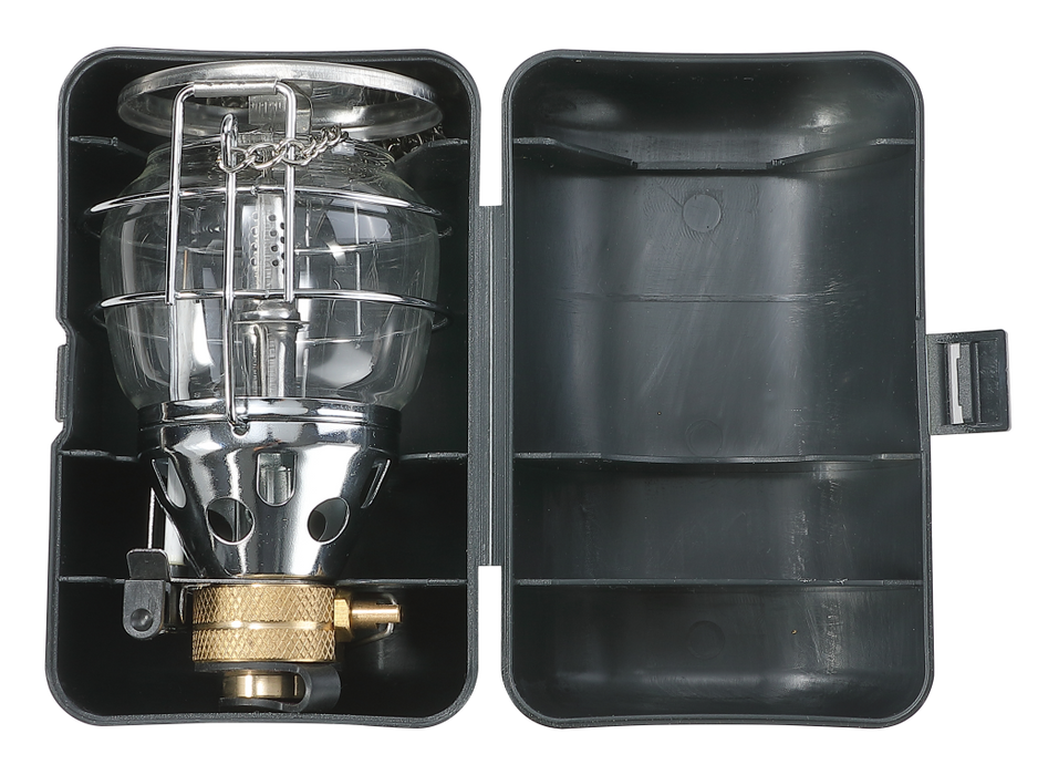T-4 Mini Portable Gas Camping Lantern with Hard Case - 80W Adjustable Brightness