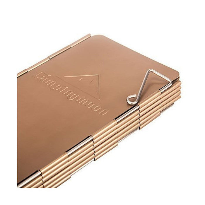 YD-10 10-Plate Foldable Camp Stove Windscreen with Storage Box